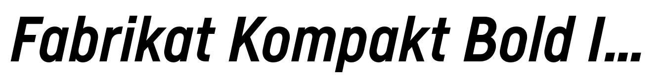 Fabrikat Kompakt Bold Italic